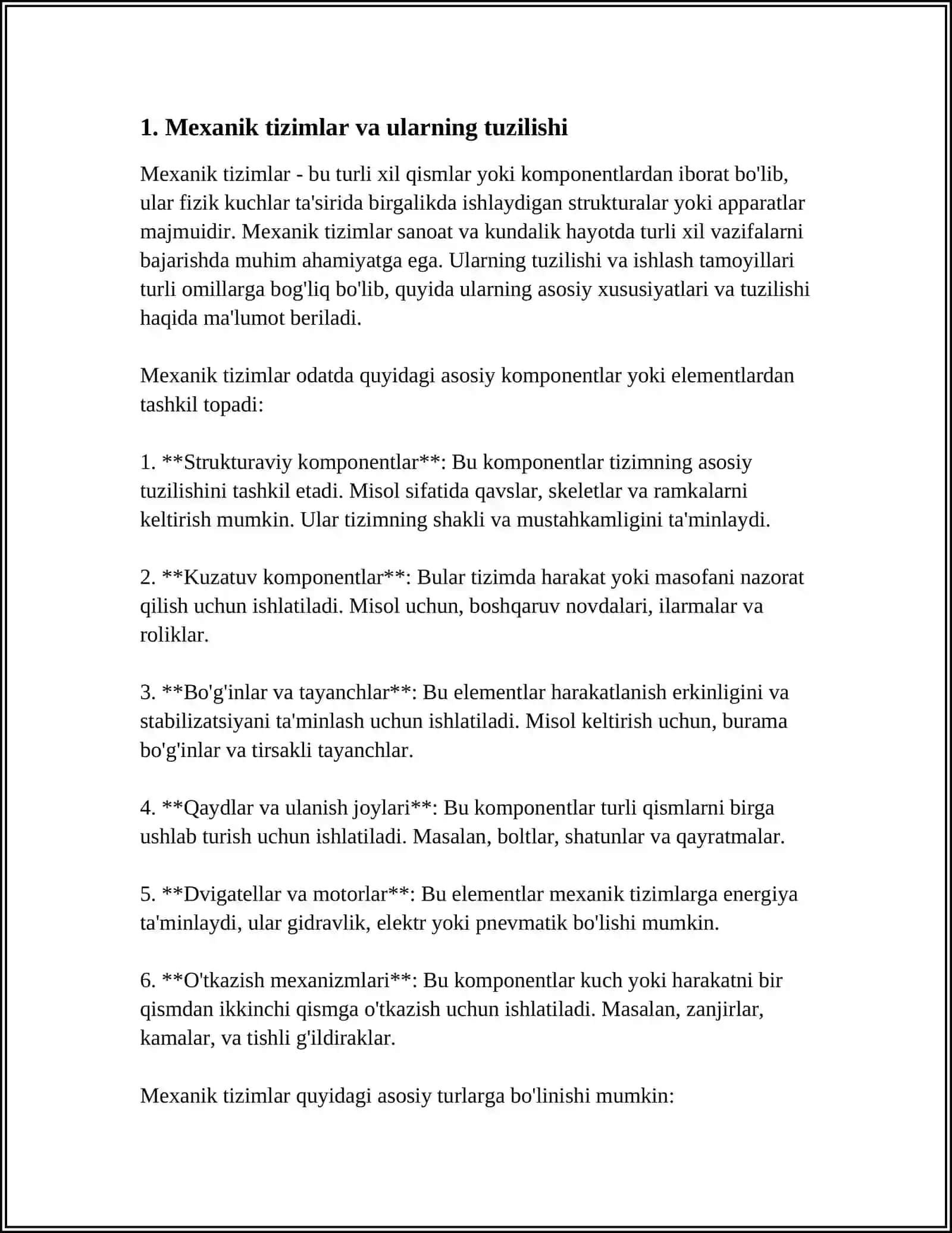 MEXANIK QISMNING TUZILISHI VA ISHLASH PRINSIPI 3