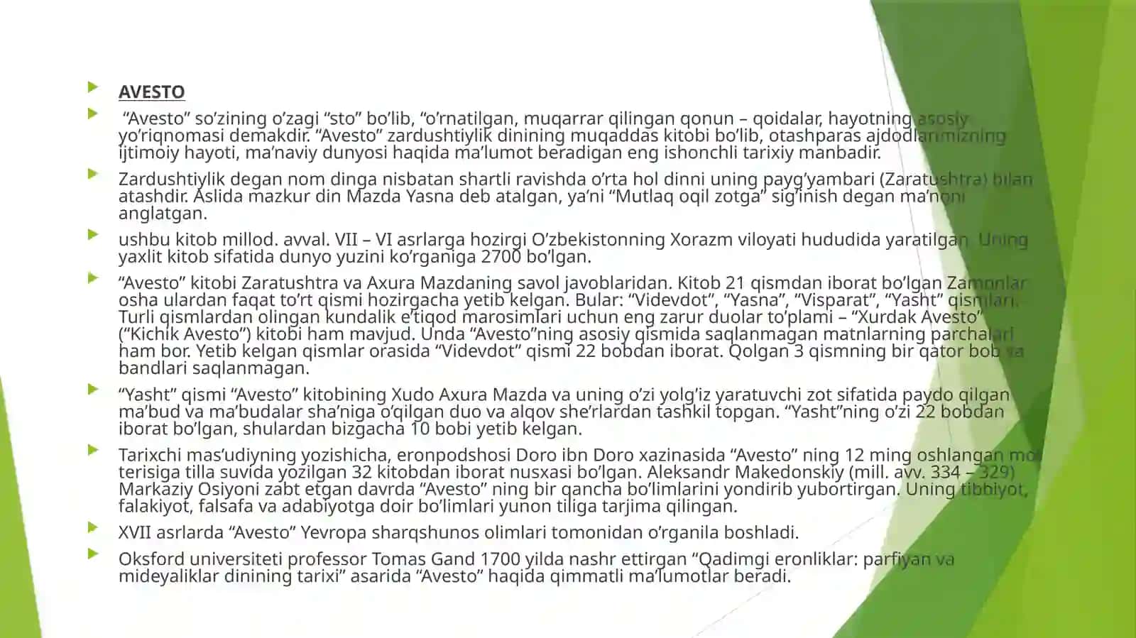 AVESTOning tibbiyotdagi o’rni 3