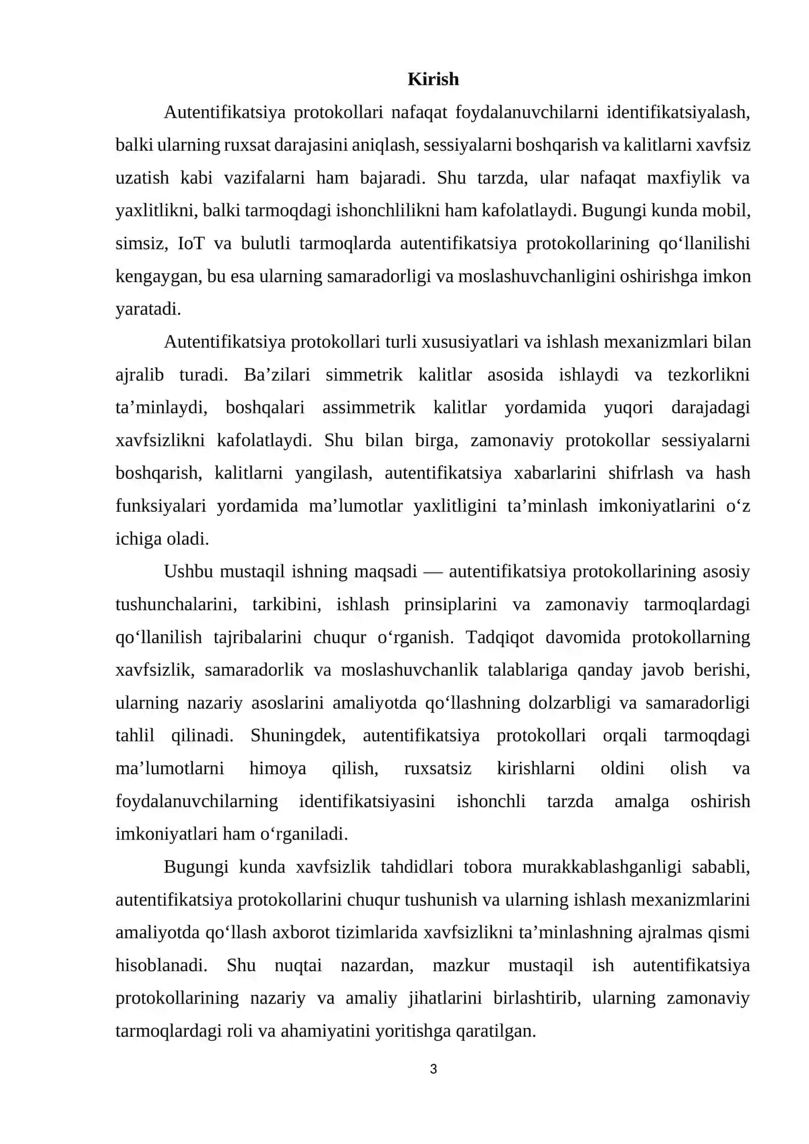 Autentifikatsiya protokollari 3