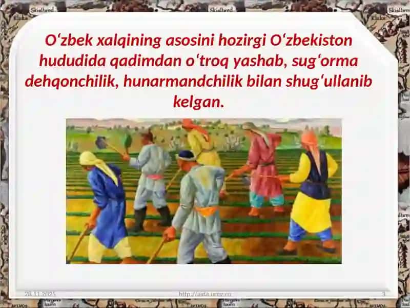 Etnik jarayonlar va O‘zbek xalqining shakllanishi 3
