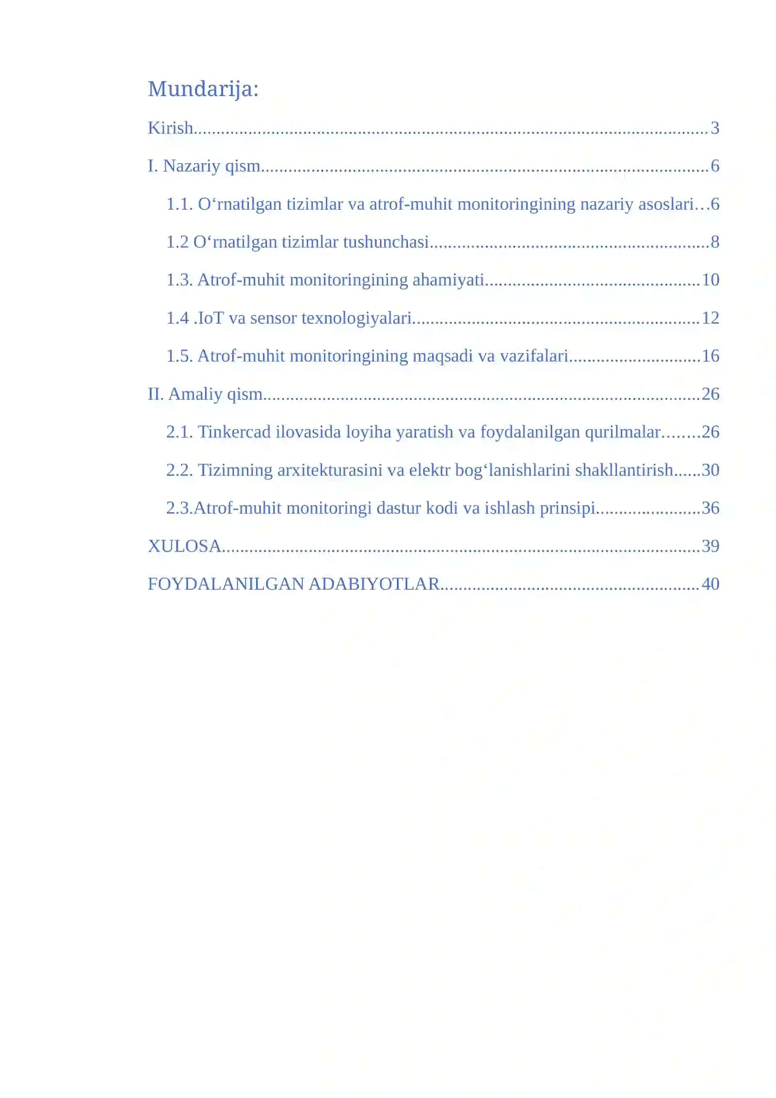 “O’rnatilgan tizimlar yordamida atrof-muhit monitoringi” 3