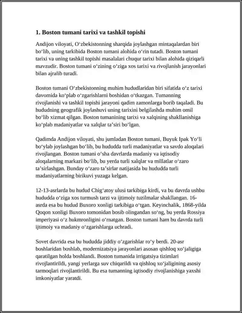 ANDIJON VILOYATI BOSTON TUMANI HAQIDA 3