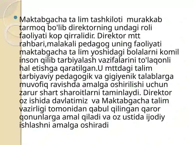 MAKTABGACHA TA LIM TASHKILOTI RAHBARINING SHAXSIY PROFESSIONAL QOBILYATLARINI SHAKLLANTIRISH 3