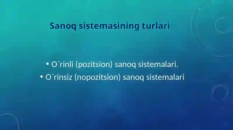 Sanoq sistemalari 3