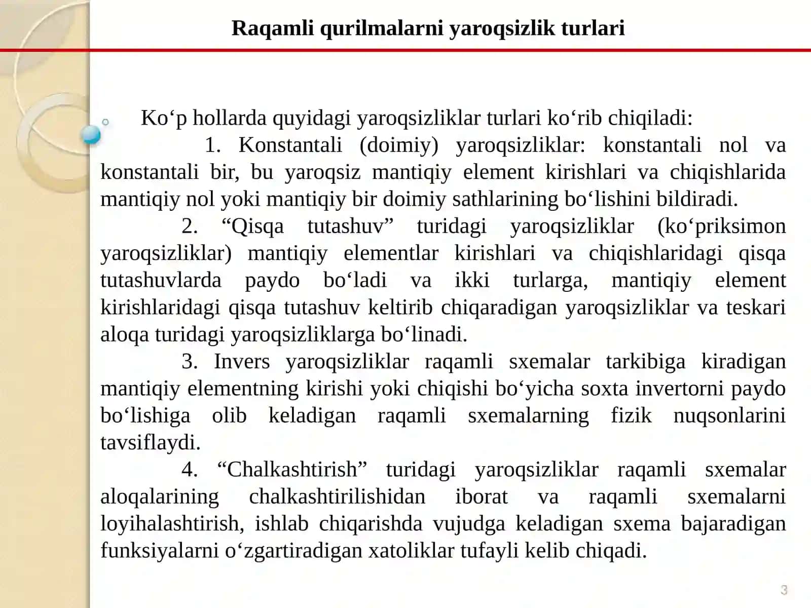 Qurilmalarning texnik xususiyatlari va tarkibi 3