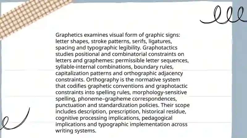 Scope of graphics and orthography 3