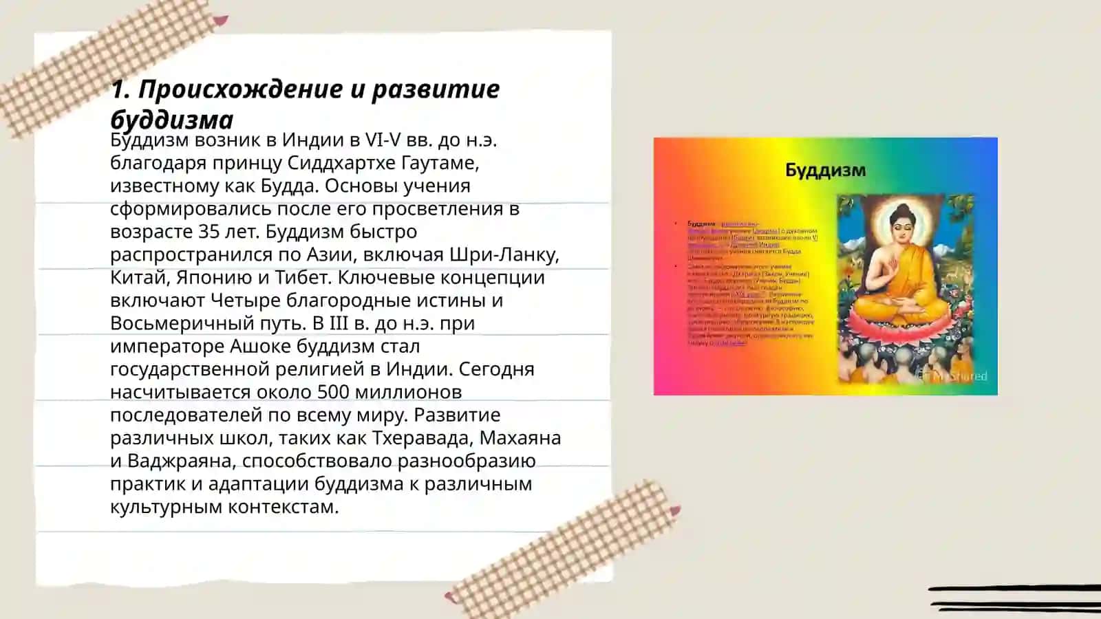 История буддийской религии и основные идеи 3