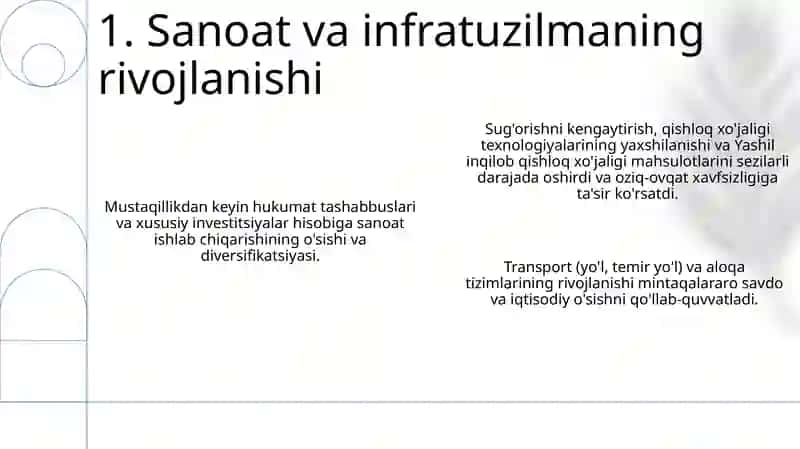 Qishloq xoʻjaligi va sanoat oʻzgarishi 3