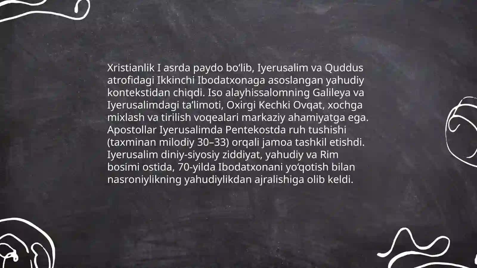 Xristianlikning paydo bo‘lishi, aqidalari, asosiy yo‘nalishlari, taʼlimotlari va manbalari 3