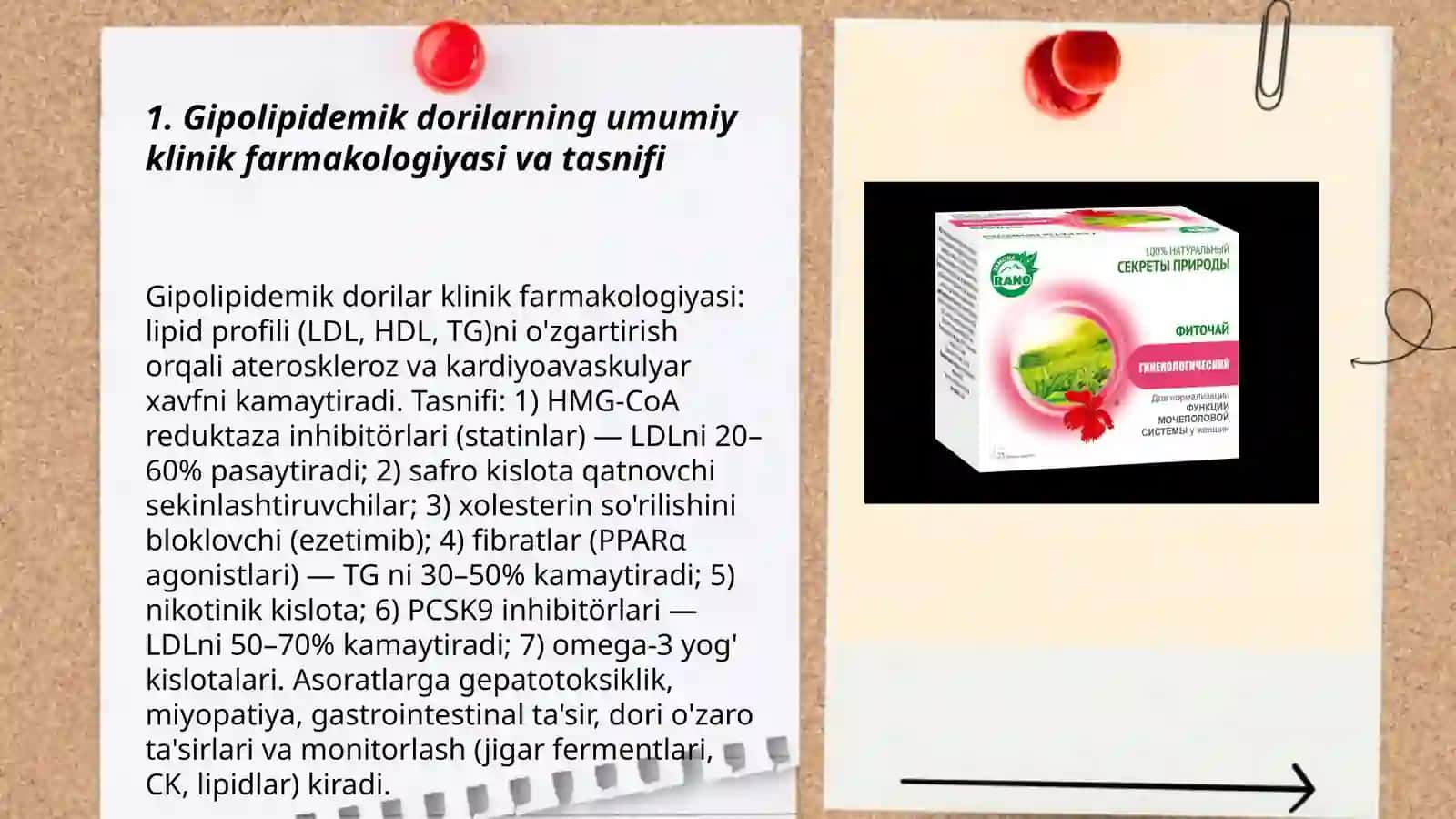 Gipolipidemik dori vositalari klinik farmakalogiyasi 3