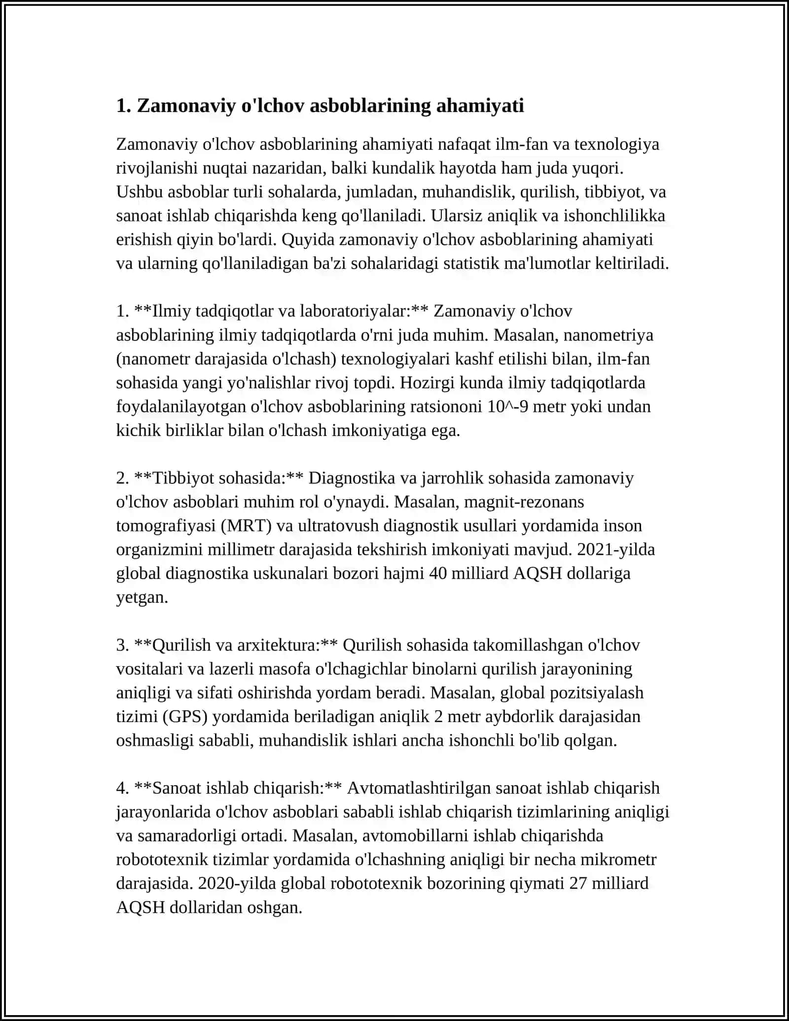 ZAMONAVIY O'LCHOV ASBOBLARI VA ULARNING TAVSIFI 3