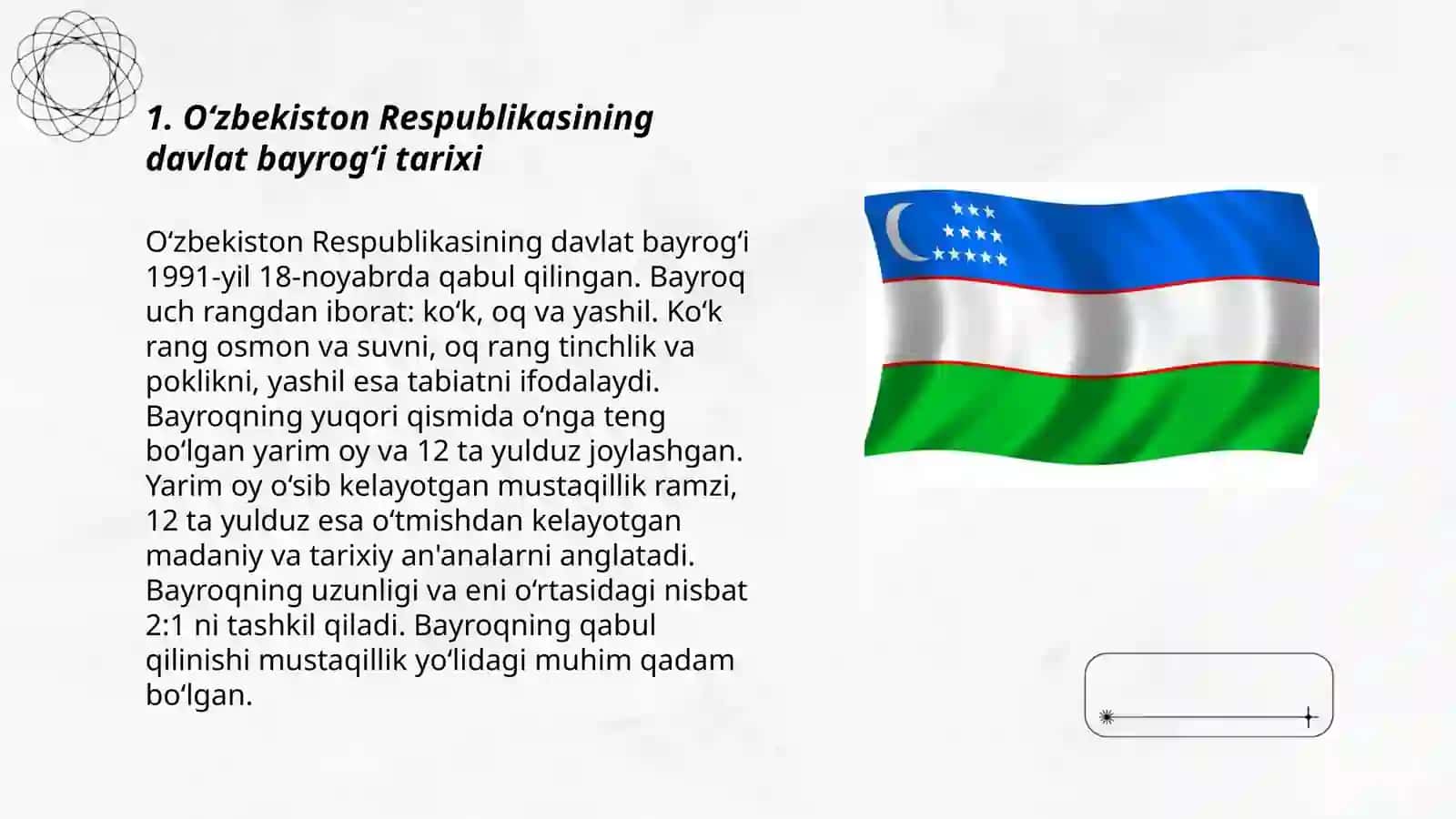 O‘zbekiston Respublikasining davlat bayrog‘i 3