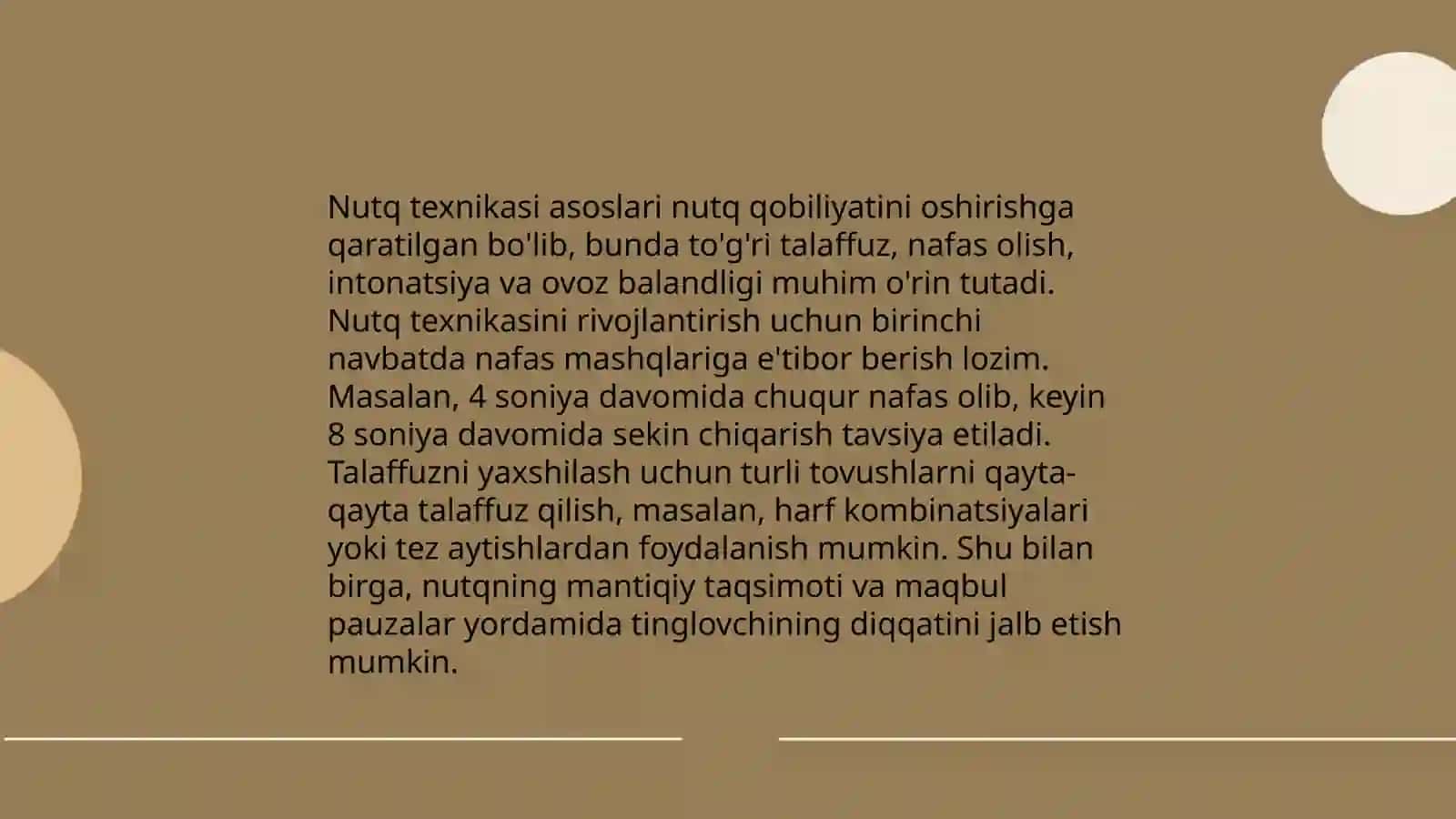 Pedagogik texnika. Nutq texnikasi va madaniyati 3