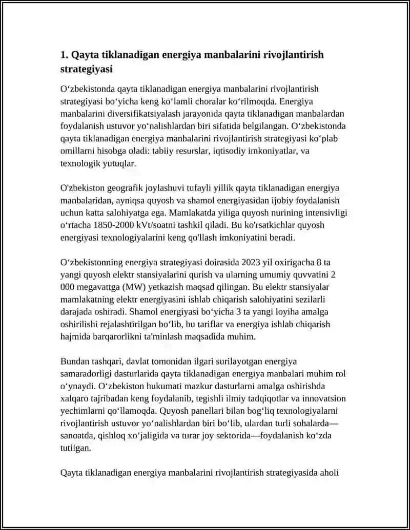 O'ZBEKISTONDA ENERGIYA MANBALARINI DIVERSIFIKATSIYALASHNING USTUVOR YO'NALISHLARI 3