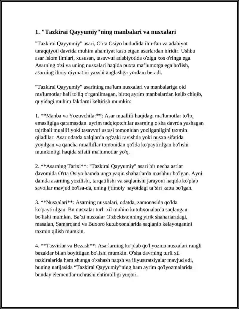 QO'QON ADABIY MUHITI. "TAZKIRAI QAYYUMIY" DAGI MATERIALLAR TASNIFI 3