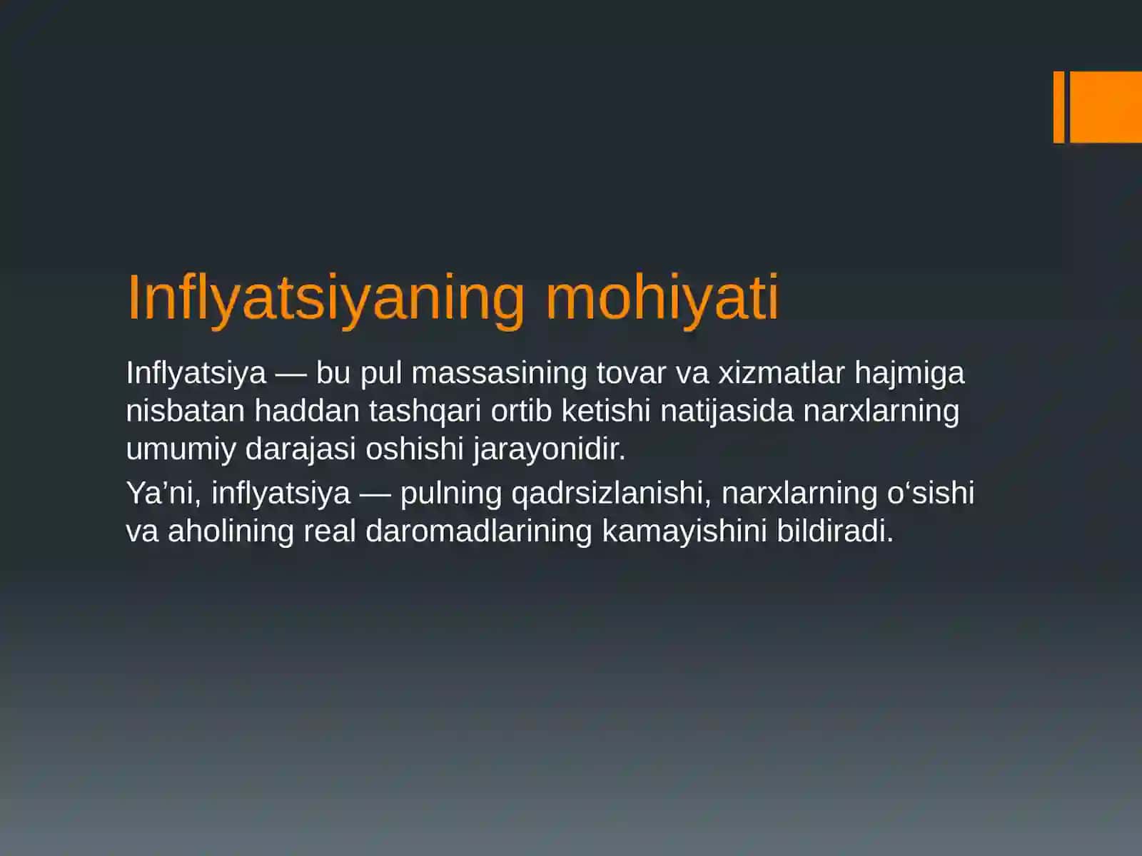 Inflyatsiyaning mohiyati va hisoblanish usullari 3