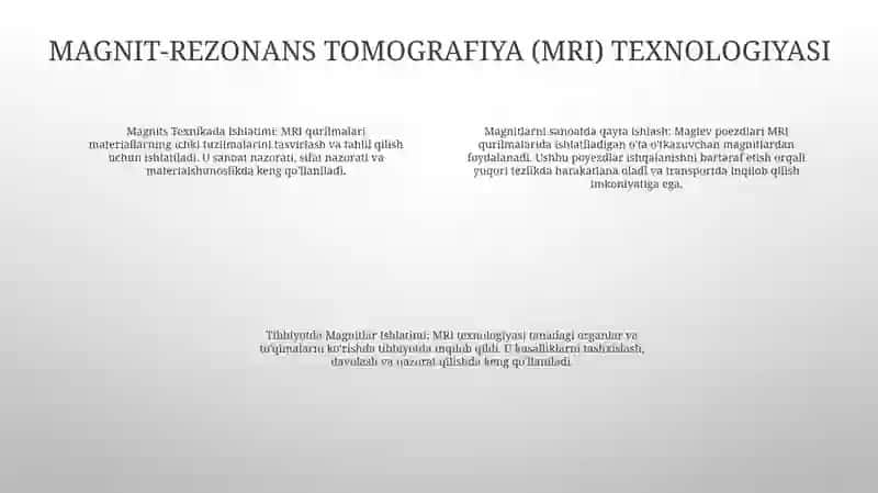Magintlar.Texnika Va Sanoatda Ishlatilish 3
