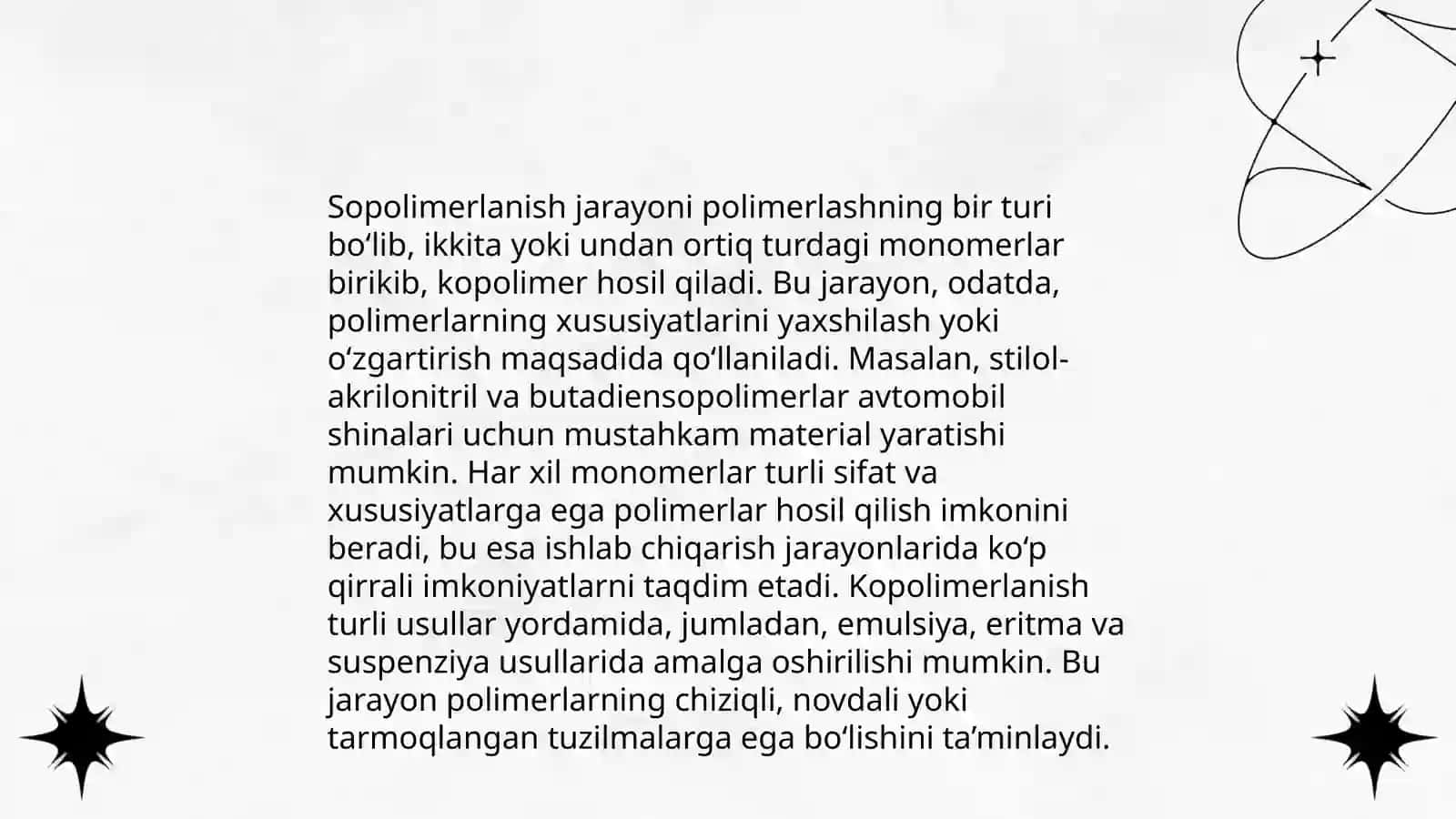 Sopolimerlanish reaksiyasi bo'yicha olinadigan sintetik kauchuklar 3
