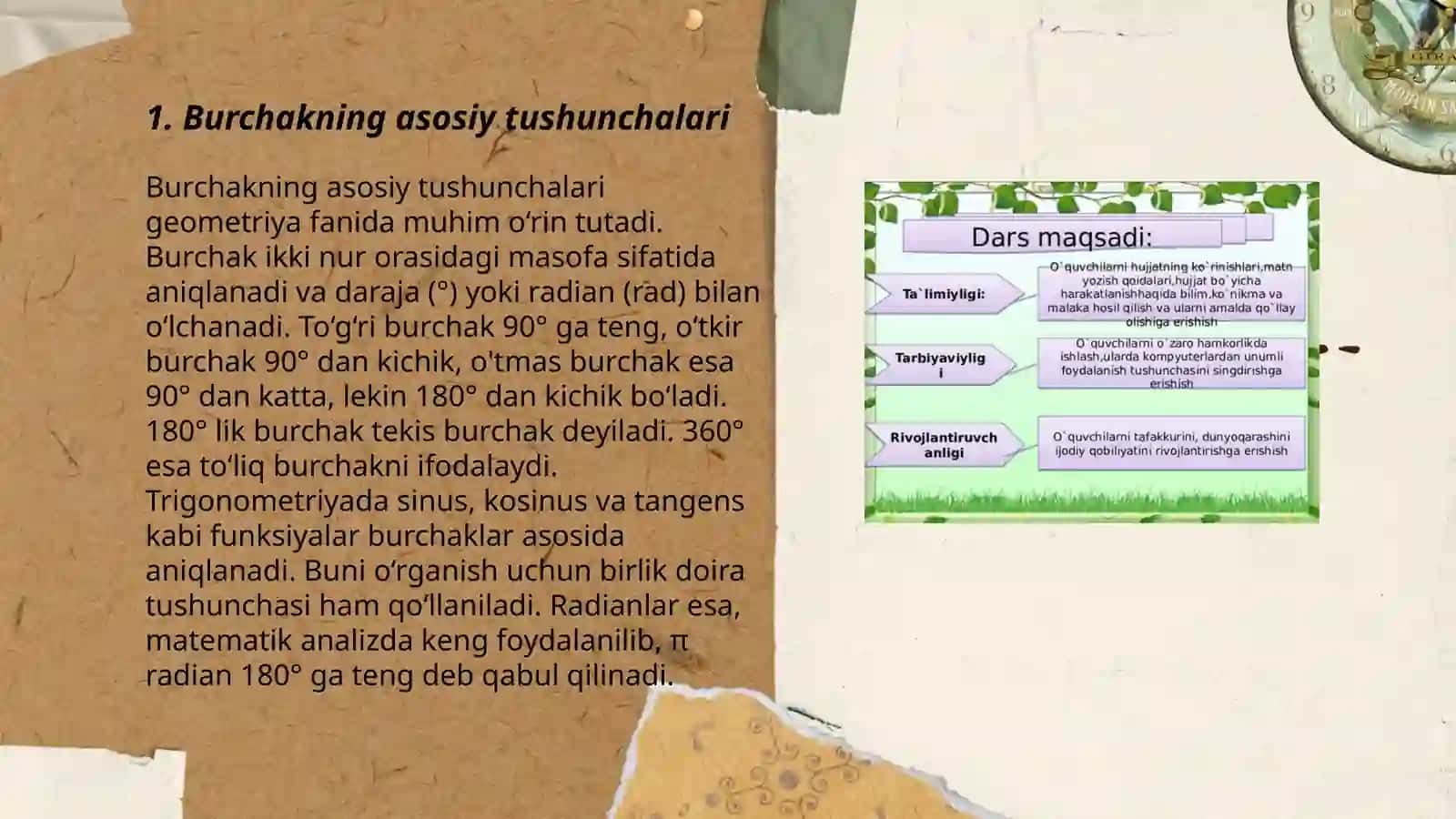 Burchak va uning turlari 3