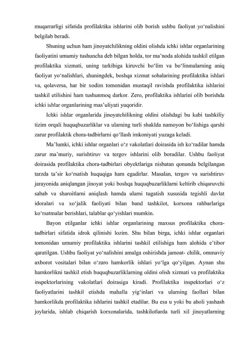 Jinoyatlarning oldini olishda ichki ishlar organlarining tutgan o‘rni 3