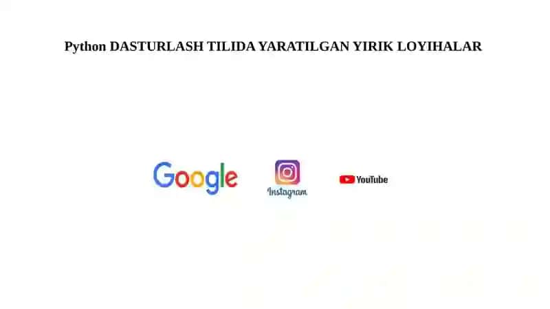 PYTHON DASTURLASH TILI VA UNING IMKONIYATLARI 3