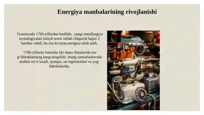 XVIII asr ikkinch yarimda texnalogik uzgarishlar 3