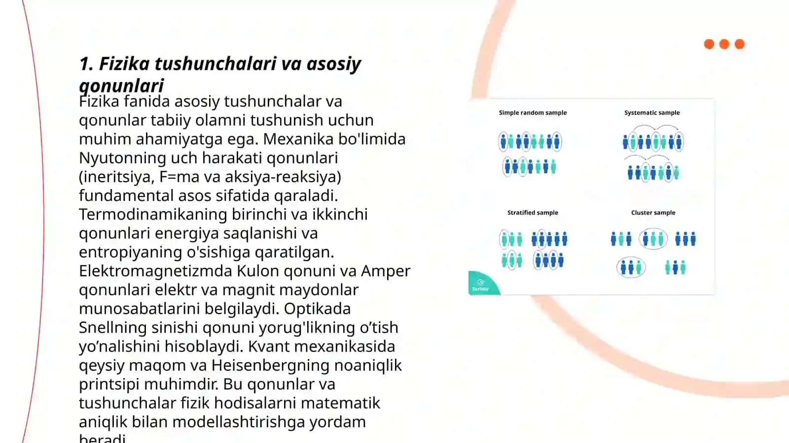Fizik bilimlarni sistemalashtirish 3