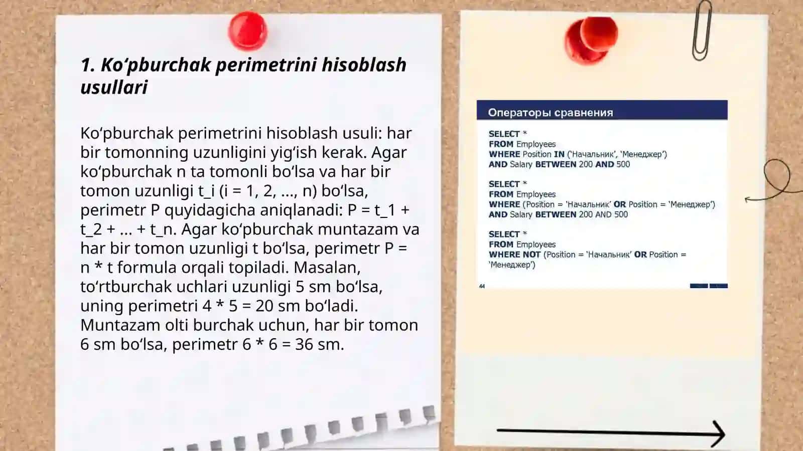 Koʻpburchaklar perimetri hamda yuzasini hisoblash 3