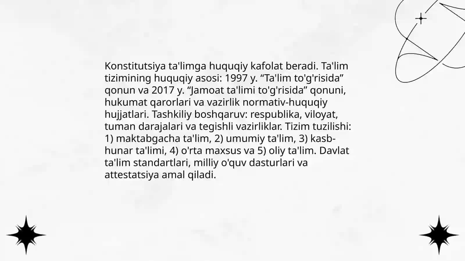 Oʻzbekiston Respublika talim tizimi Pedagogik kasbi va uning vazifalari 3