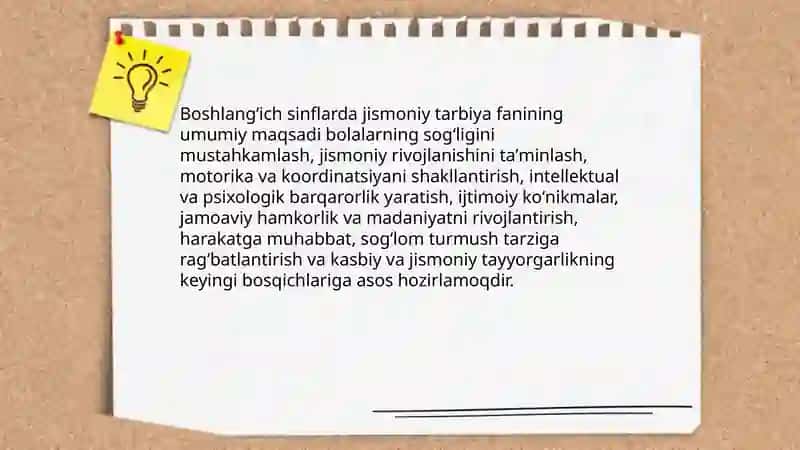 Boshlangʻich sinflarda jismoniy tarbiya fanining maqsad va vazifalari 3