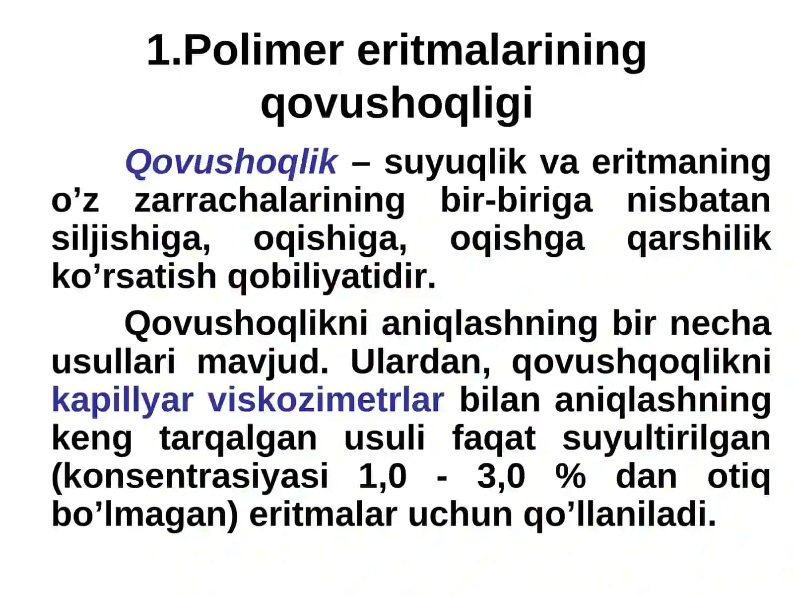 Polimer eritmalarining qovushoqligi 3