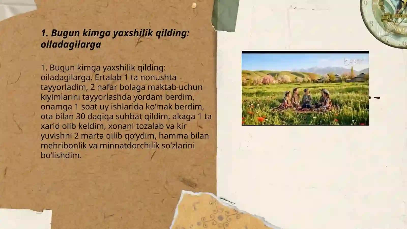 Bugun kimga yaxshilik qilding 3