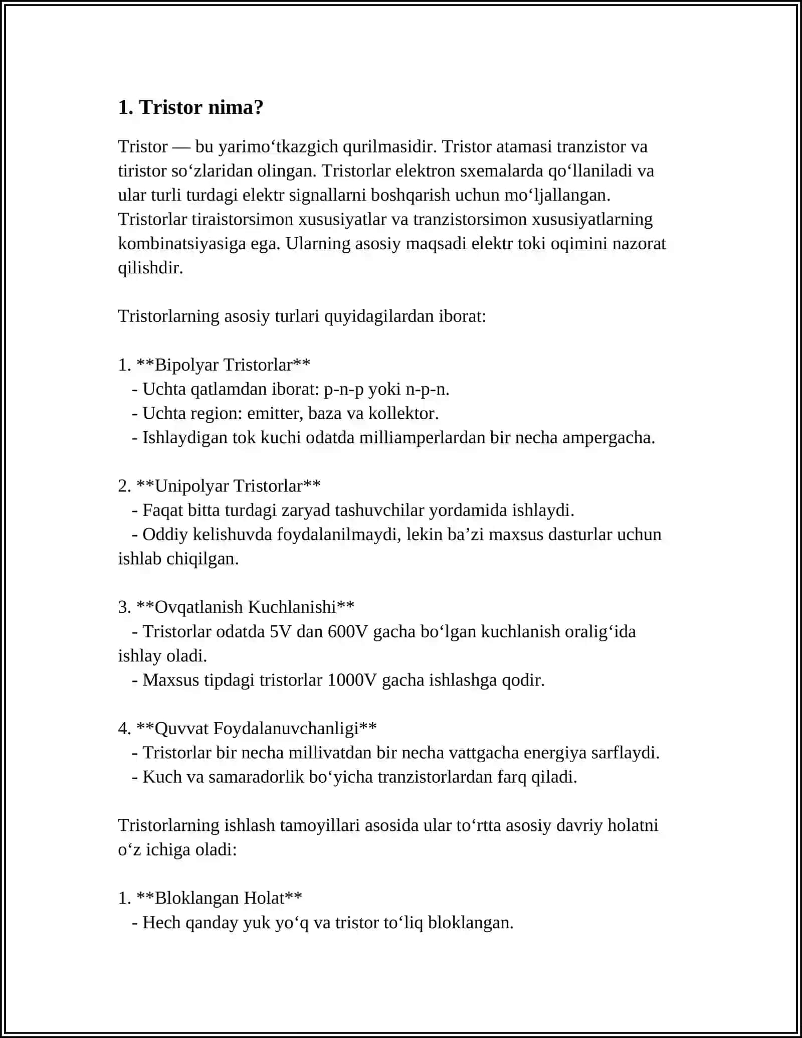 TRISTOR NIMA 3