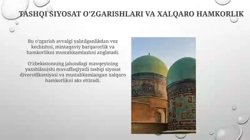 O'zbekistonni halqaro reytinglardagi ko’rsatgichlarini ko’tarishning tarixiy va siyosiy axamiyati 3