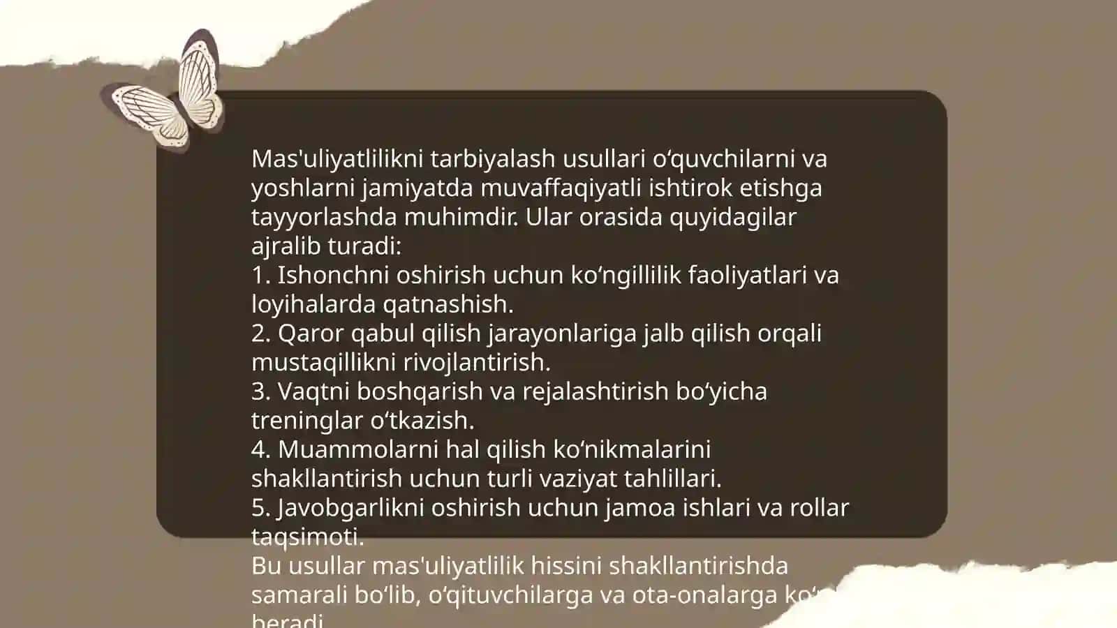 Ma'suliyatlilik, tolerantlik, huquqiy madaniyatni shakllantirish 3