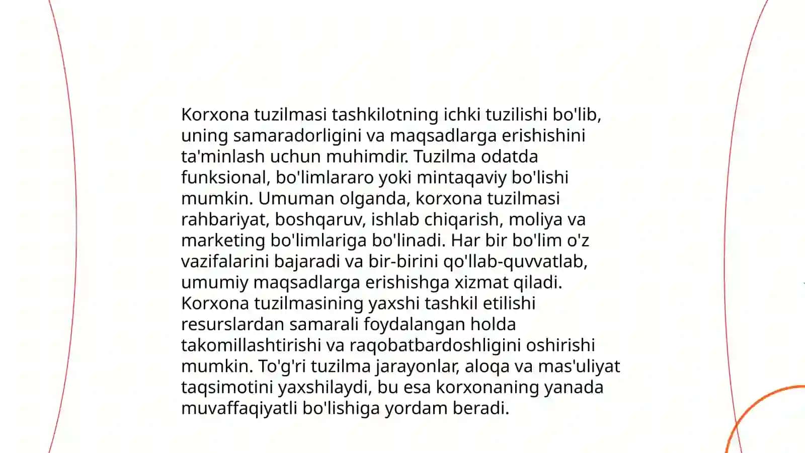 Korxona tuzilmasi va uni belgilovchi omillar 3