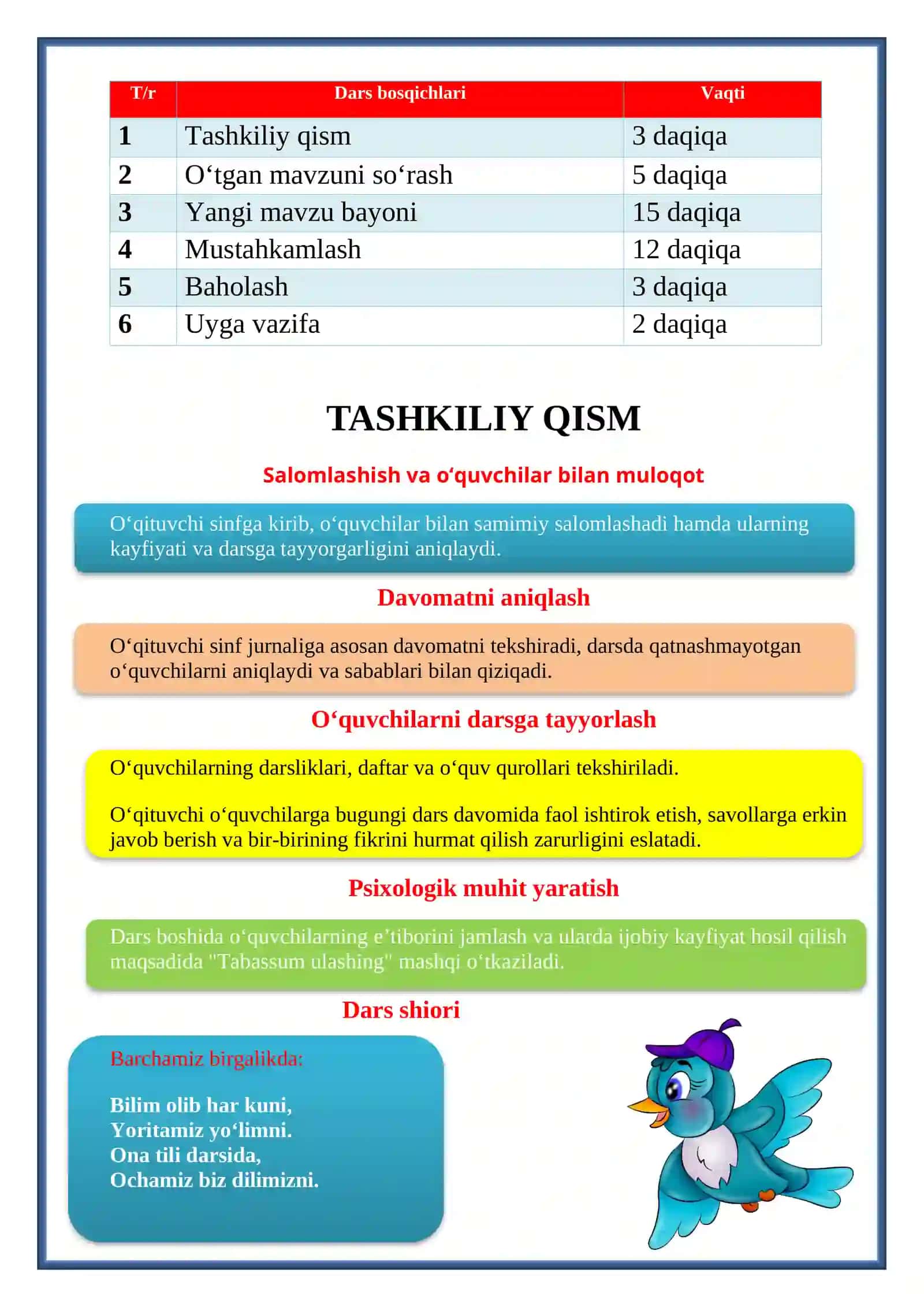 dars ishlanma ona tili  SIFAT SO'Z TURKIMI 3