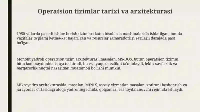 Operatsion tizimlar 3