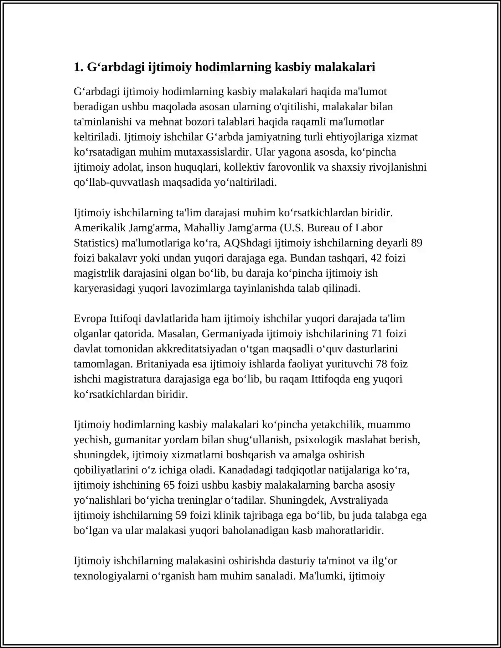 GʻARBDAGI IJTIMOIY HODIMLARNING PROFESSIONAL TASHKILOTLARI 3