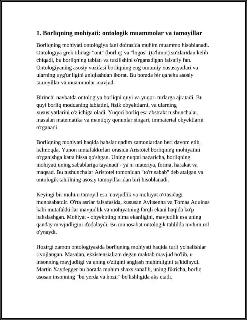 BORLIQ (ONTOLOGIYA) VA RIVOJLANISH FALSAFASI 3