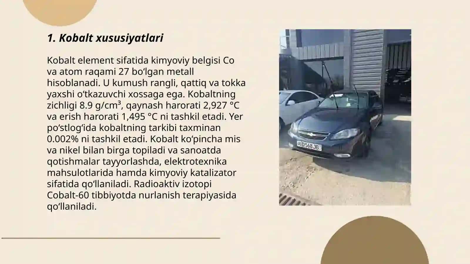 Kobalt xususiyatlari 3