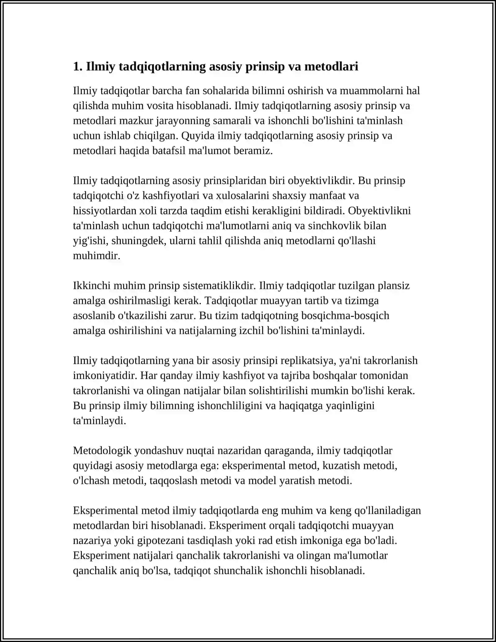 ILMIY TADQIQOT METODLARI VA ULARNING XUSUSIYATLARI 3