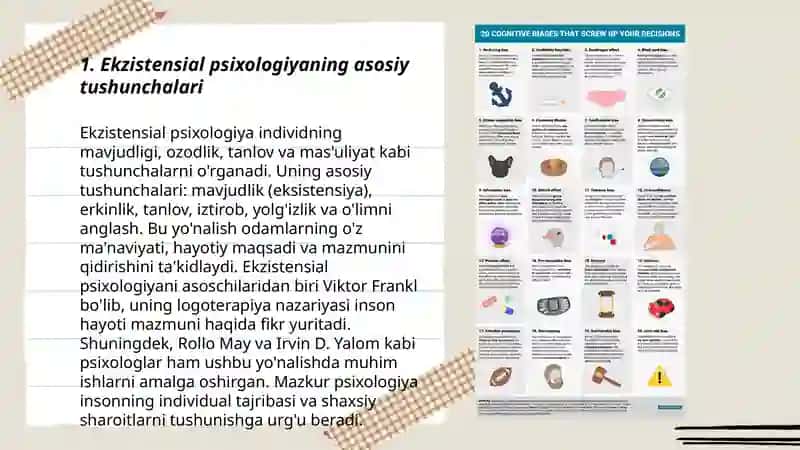 Shaxs ekzistensial psixologiyasi. Shaxsga faktorli yondashuvlar 3