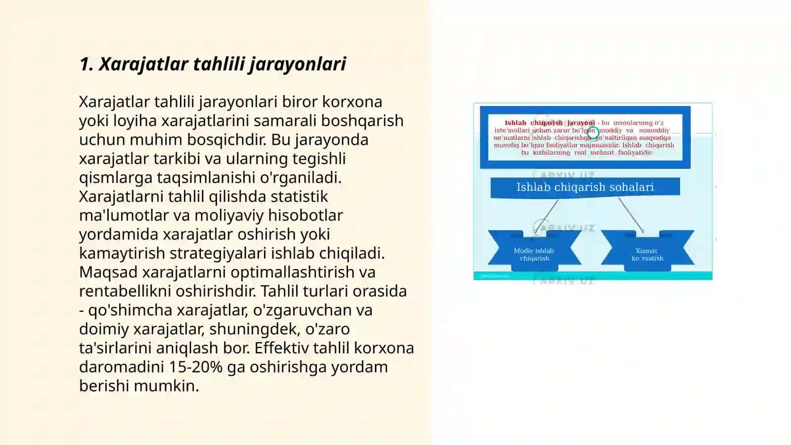 Korxona xarajatlarini boshqarish 3