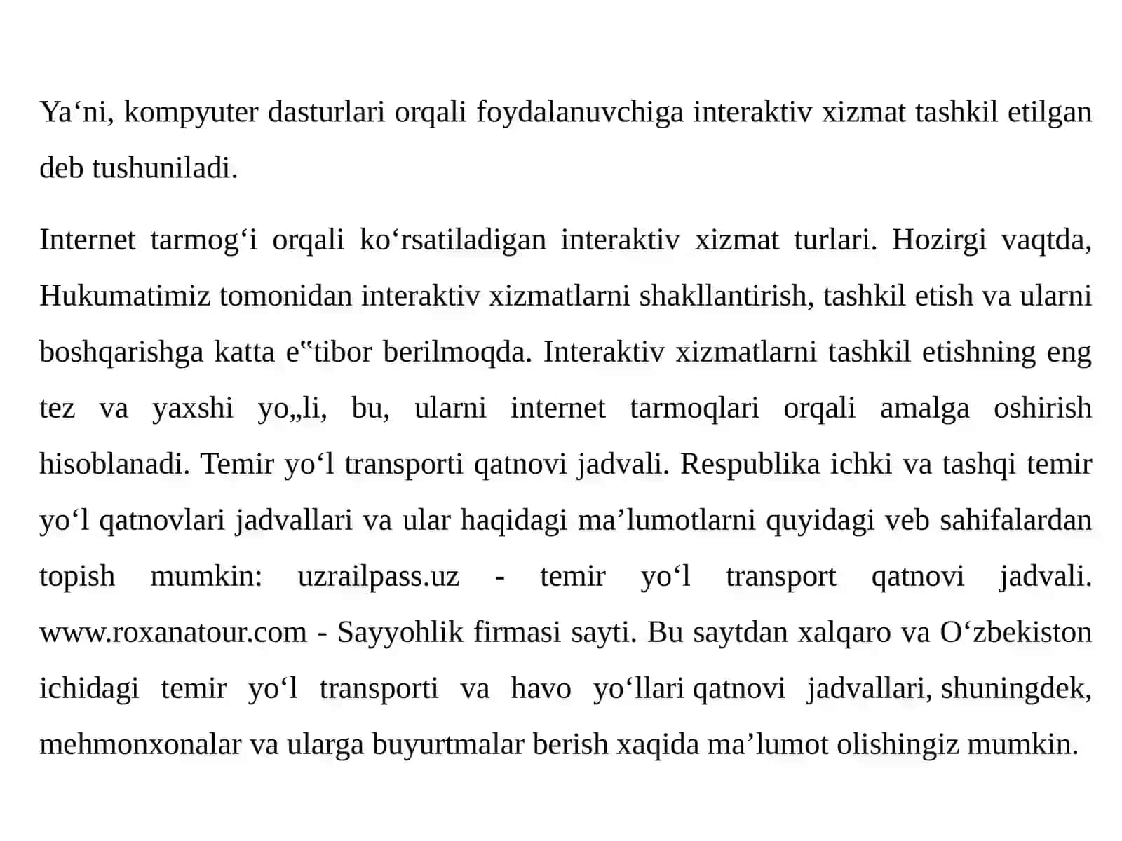 Soha axborot tizimlarining interaktiv xizmatlari 3