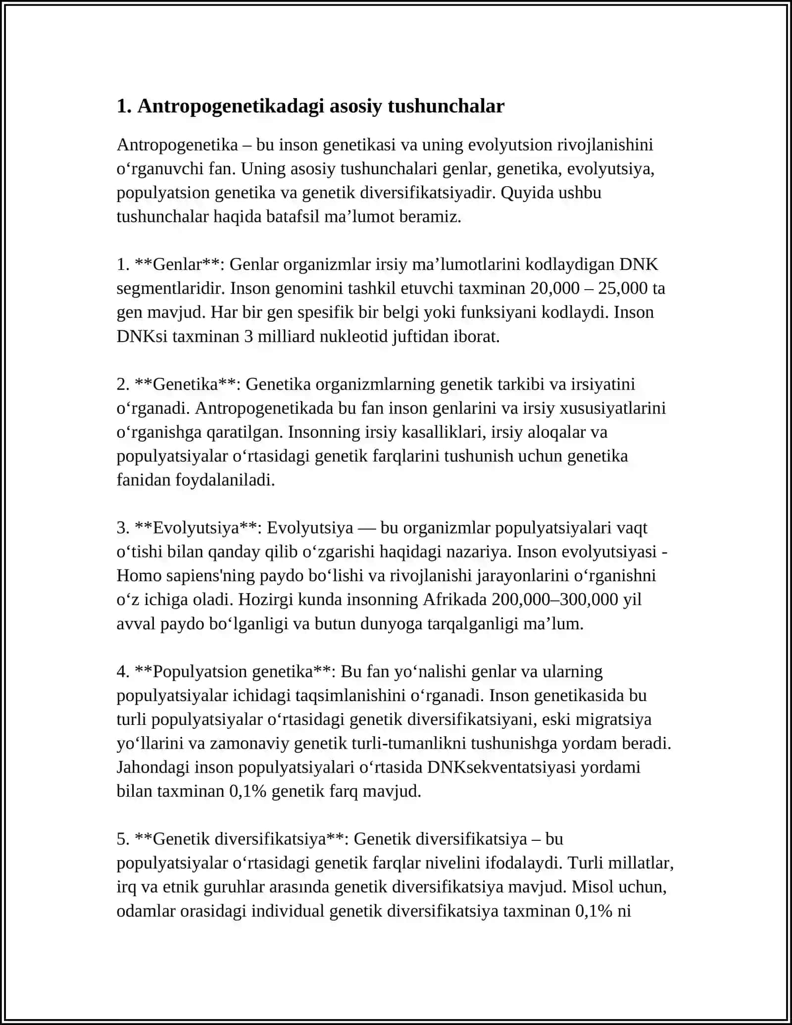 ANTROPOGENETIKA USUL VA PAPULATSION STATISTIK USUL 3