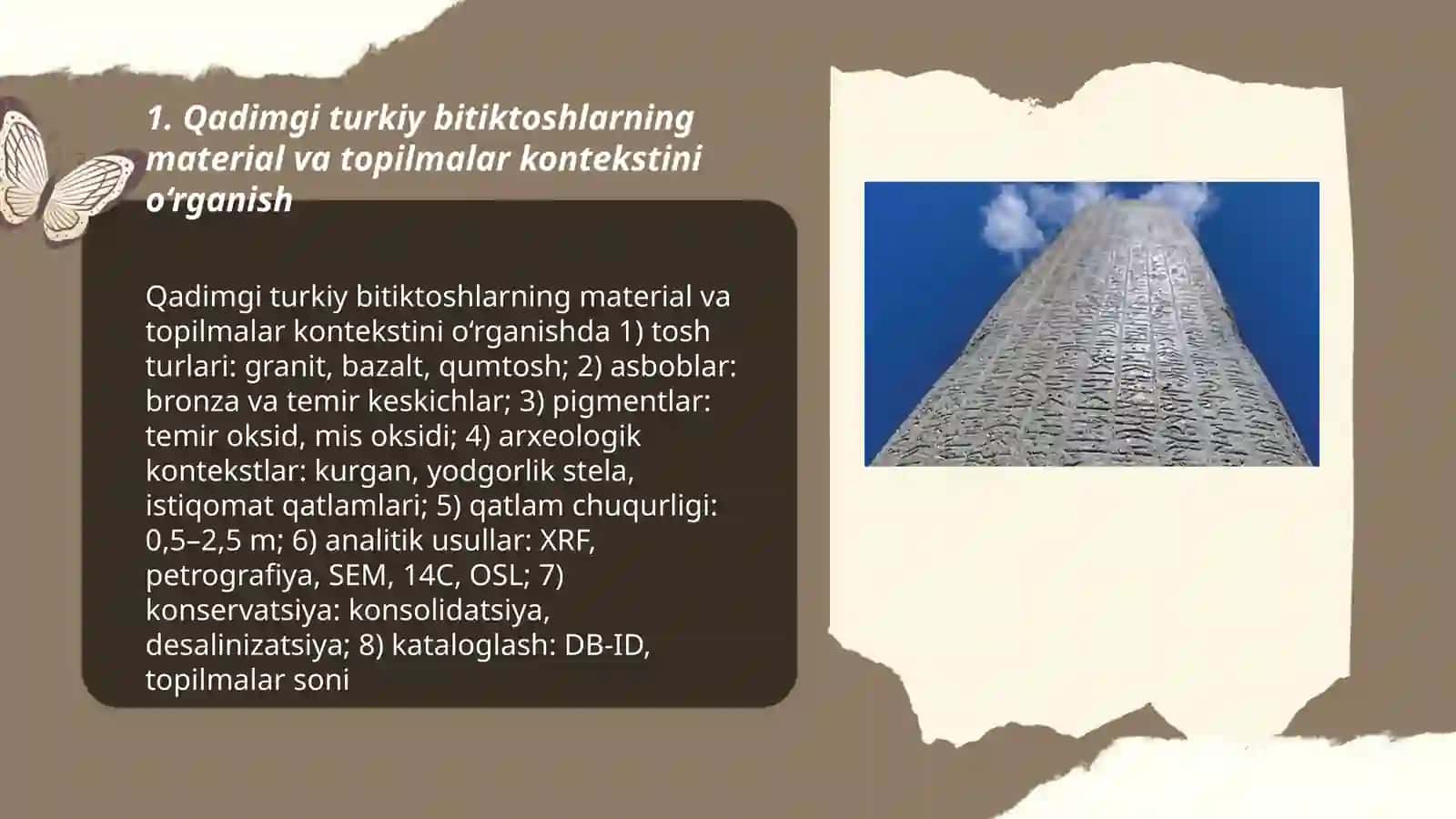 Qadimgi turkiy bitiktoshlar ustida kuzatishlar olib borish 3