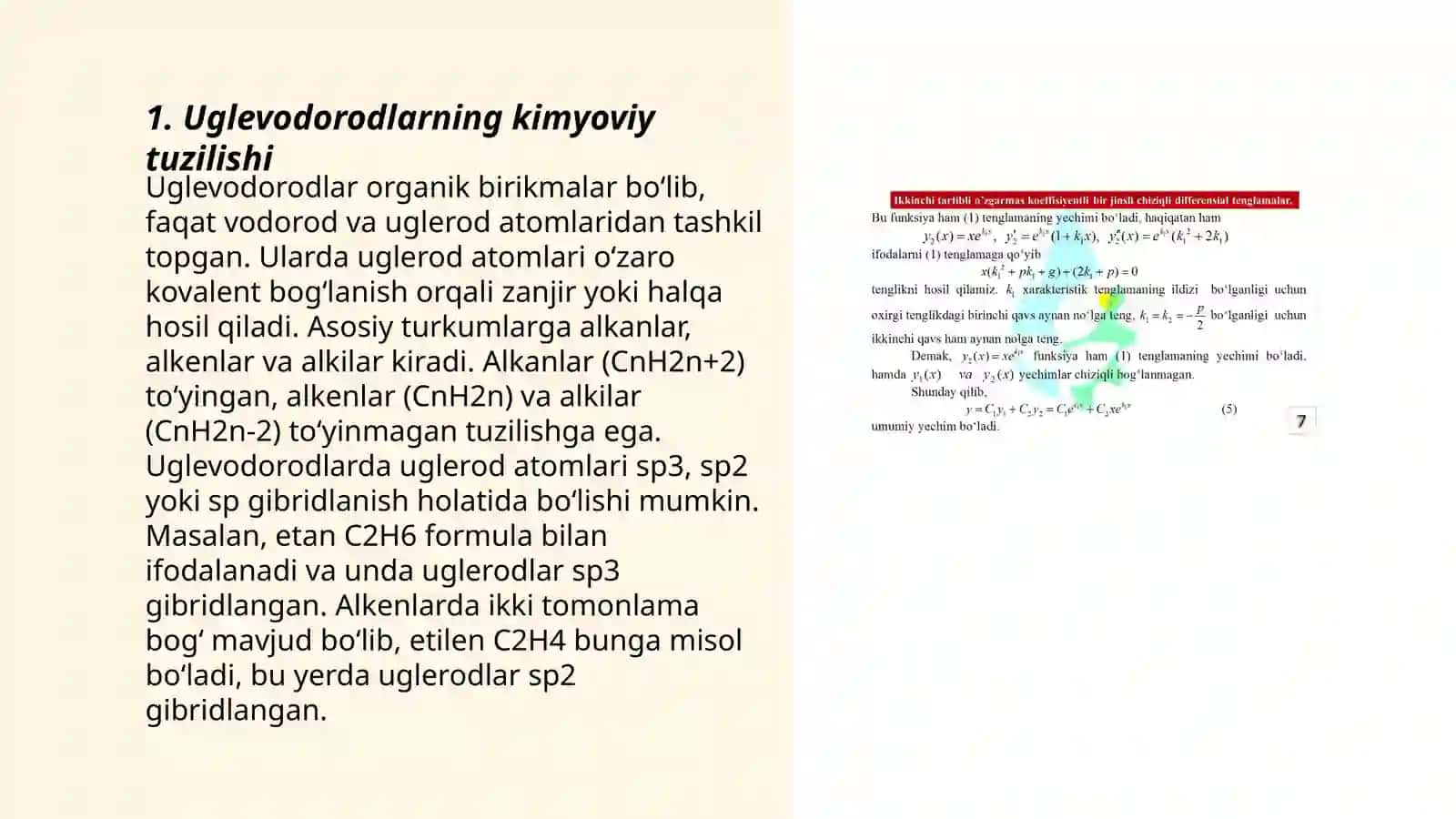 Uglevodorodlar va ularning oziq-ovqatdagi o‘rni 3