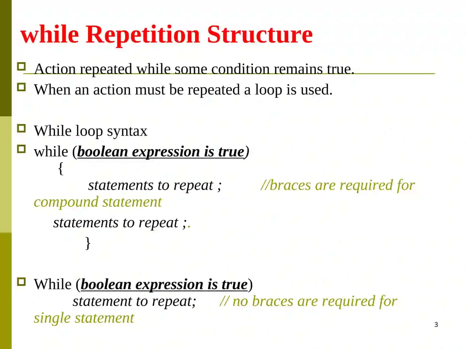 Control Structures 3
