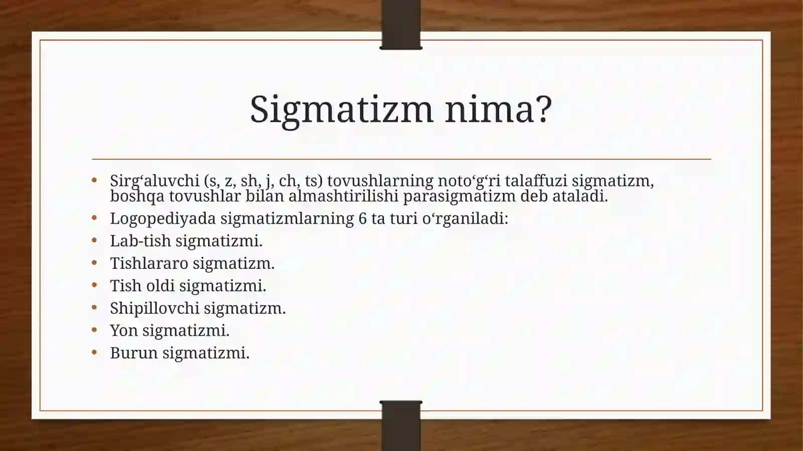 Z, S, Sh tovushlar talaffuzidagi kamchiliklarni bartaraf qilish usullari 3